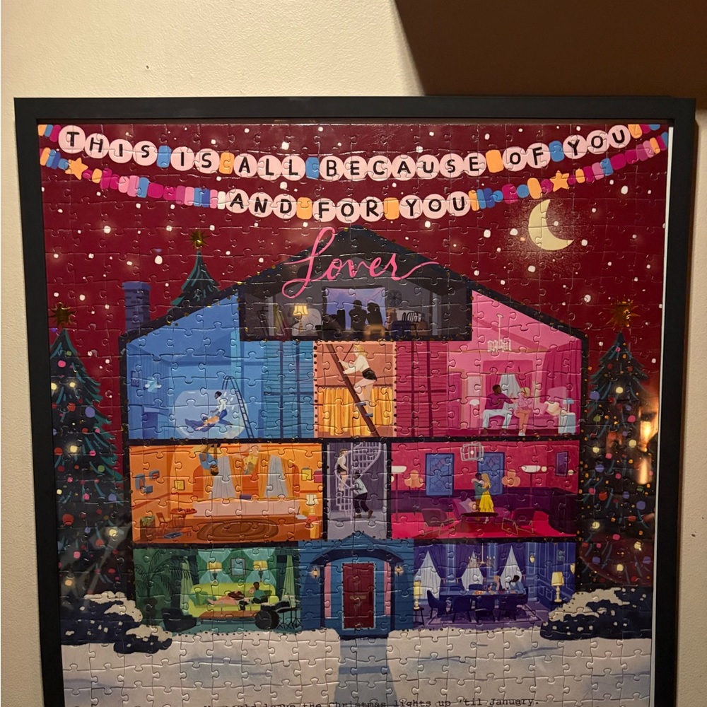 Taylor Swift Lover House Puzzle: Completed & Framed